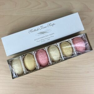 Vintage Scottish Fine Soaps Sculptured Eggs Triple Milled Vegetable 6 Piece NEW!